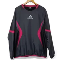 adidasアディダス L ピステ ナイロンジャケット プルオーバー グレー