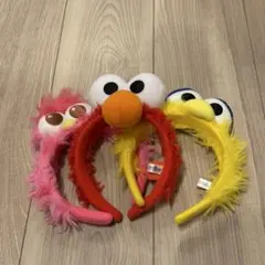 【USJ】セサミストリート　エルモ・ビッグバード・モッピー　カチューシャ３セットのサムネイル