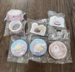 ビッくらポン mofusand シナモロール 缶バッジ マステ アクリルシール