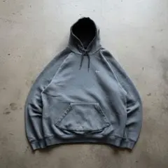 希少00s Euro NIKE スウェットパーカー　刺繍スウォッシュ　Y2K