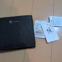 tk. タケオキクチ 二つ折り財布 ブラック