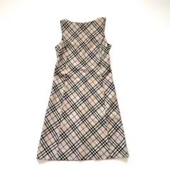 美品✨バーバリーブルーレーベル ノースリーブワンピース ノバチェック