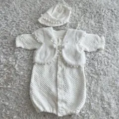 【日本製】エンジェリーべ ボレロ付きベビードレス 50-70cm