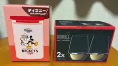 リーデルオーディズニーオリジナルペアグラス＆ディズニーガラスキャニスターミッキー