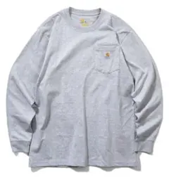 Carhartt 長袖 ポケットTシャツ グレー Mのサムネイル