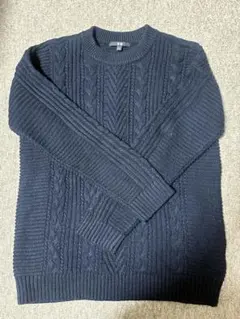 UNIQLO ネイビー ケーブルニット セーター Mサイズ