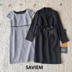 SAVIEM 3点セット ワンピーススーツ　セットアップ　セレモニー　ペプラム