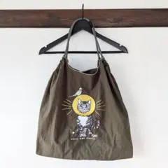 【BALL&CHAIN】 D.CAT 刺繍デザインナイロントートバッグ