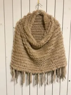 プチプラ  格安 スピックアンドスパン ファー スヌード ポンチョ マフラー