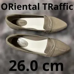 ORientalTRaffic ポインテッドトゥ フシューズ　グレージュー 42