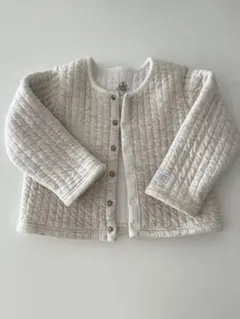 プチバトー キルティングカーディガン ベビー 74cm/12m ホワイト系