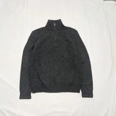 【Ralph Lauren】メランジ系ハイゲージ・ハーフジップニット　グレー
