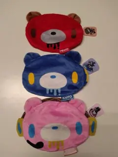 初音ミク✕グルーミー　ふわふわFACEポーチ　3個セット　新品未使用