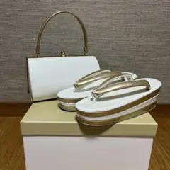 成人式　振袖、和装用バッグと草履セット 、厚底、レディース