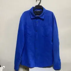 美品　ZARA MAN スエード風　シャツ　トップス　メンズ　M ロイヤルブルー