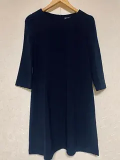 新品☆ZARA ネイビー チェック柄 長袖ワンピース