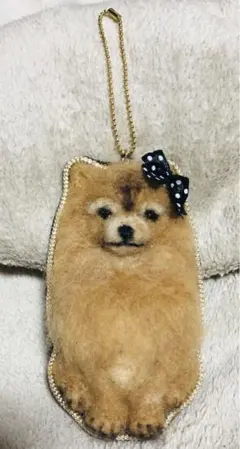 作家様　羊毛フェルト　犬　ポメラニアン　キーチェーン