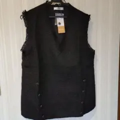 rejouir 黒 Vネック ベスト