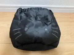 サンリオ ハローキティ デザイン ポーチ 黒 巾着袋 未使用自宅保管品