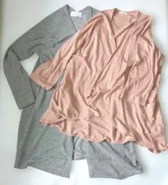 グレー　くすみピンク　カーディガンまとめ売り　春・夏　Mサイズ