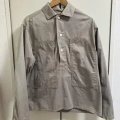 usa製 ポストオーバーオールズ　アーミーシャツ　グレーベージュ