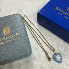 ウェッジウッド　ハートネックレス　ゴールド