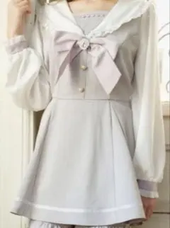 リズリサ　セーラーセットアップ　グレー