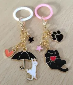 ネコチャーム2個セット（アンブレラマーカー）