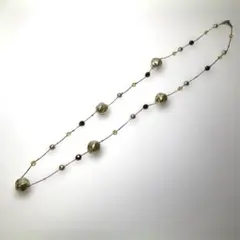 ゴールド パール ロングネックレス