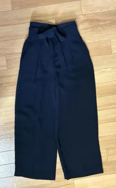 UNIQLOネイビー系 スラックス パンツ ウエストゴム仕様