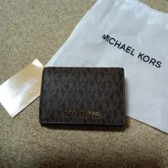 MICHAEL KORS 三つ折り財布 ブラウン/ピンク