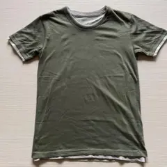 Junhashimoto ダブルレイヤードTシャツ カーキ Sのサムネイル