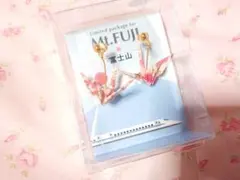 和紙 折り鶴 ピアス 折り紙 折鶴 ピンク 桜