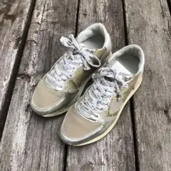 フィリップモデルレザースニーカーPhilippeModelゴールドシルバーのサムネイル