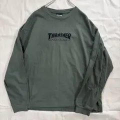 THRASHER ロンT L カーキ スラッシャー 長袖 Tシャツのサムネイル