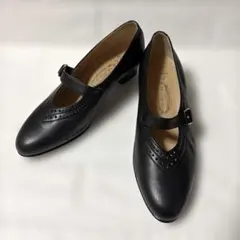 【未使用級】銀座YOSHINOYA HV ストラップ パンプス 22.5cm 黒のサムネイル