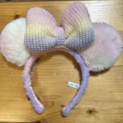 ディズニー　ミニーちゃん　もふもふリボン　カチューシャ