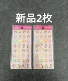 ディズニープリンセス　ストーン　シール　2枚　セット　新品　ステッカー　セリア