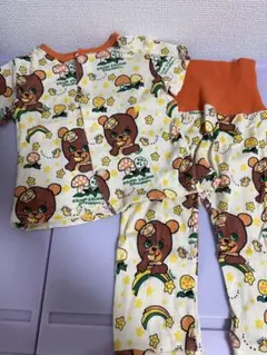 新品レア限定！グラグラ☆パジャマ80べあチャン男女パジャマ私服託児お昼寝腹巻き