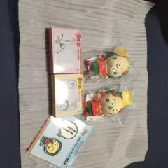 コジコジ 一番くじ D賞 ぬいぐるみ×２ E賞 豆皿×２ Ｆ賞刺繍ブローチセット