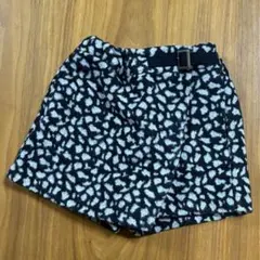 【プティマイン】レオパード柄，ラップスカート風ショートパンツ／秋・冬／90cm