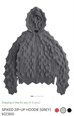 www様専用　【MADFRENZY】SPIKED ZIP-UP HOODIE