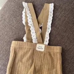 Funny Lazybones ベージュサスペンダーレギンス　M