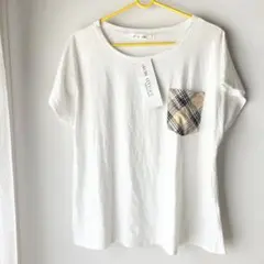 【未使用】KOBE LETTUCE チェック柄ポケット付き 半袖Tシャツのサムネイル