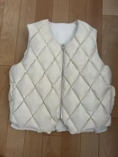 stussy ダウンベスト　リバーシブル　ホワイト