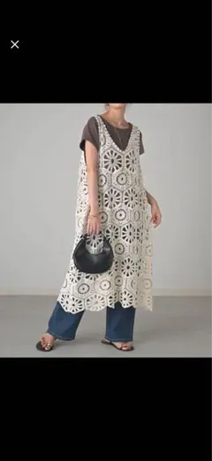 タグ付き⭐︎新品　レース編み ロングベスト
