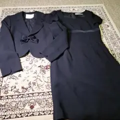 美品　エフデ　ジャケットとワンピースのセット　黒　礼服　卒業式　　7号