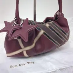 新品·未使用】ECODAY 編み込みトートバッグ ラージ ベビーブルー