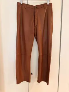 JIL SANDER レザーパンツ メンズ キャメルのサムネイル