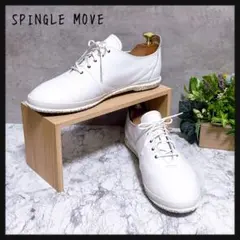 【SPINGLE MOVE スピングルムーブ】レザースニーカー 白 牛革 美品のサムネイル